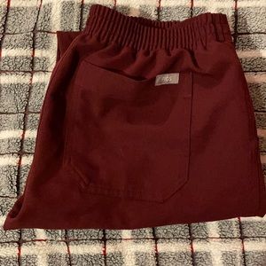 Burgundy Figs Scrub Pants
